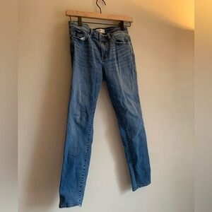Abercrombie & Fitch Blue Straight Leg Jeans Super Skinny Mid Rise 27” Size 4